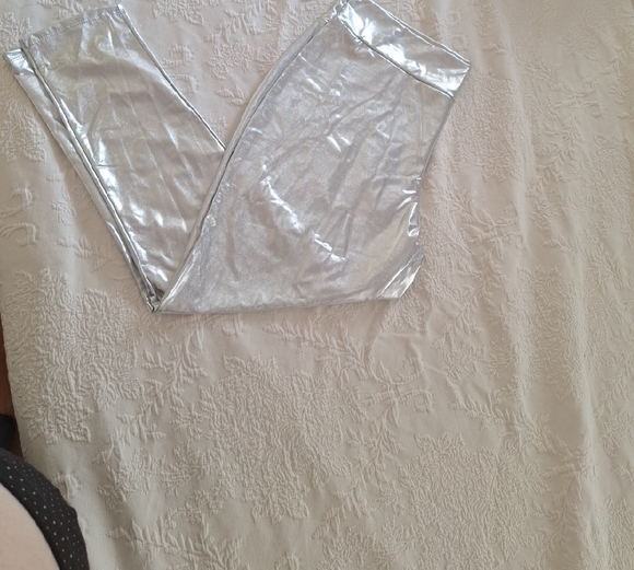 Shimmering Silver Womens 2X Leggings Elizabeth & Nicole - Picture 6 of 11